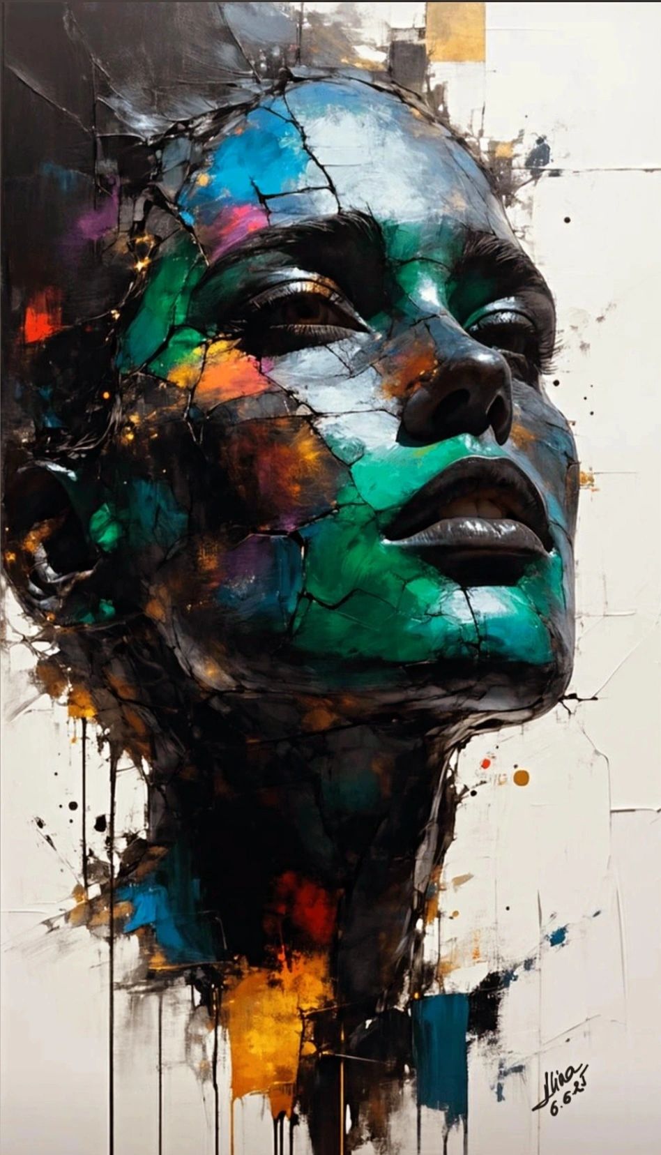 ArteDiAlina.com painting: Black Nefertiti